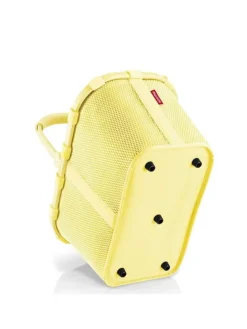 Carrybag - Einkaufskorb (cord dark matcha) in frame mesh lemon