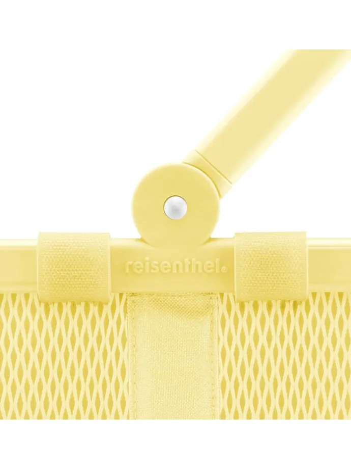 Carrybag - Einkaufskorb (cord dark matcha) in frame mesh lemon