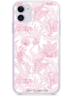 Case für iPhone 11 in Weiß/ Rosa