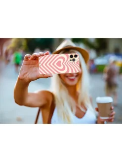 Case für iPhone 14 Pro Max in Rosa/ Creme