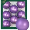 Christbaumkugeln in Lila - 8 Stück