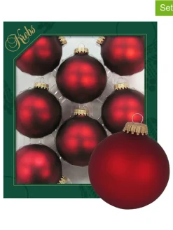 Christbaumkugeln in Rot - 8 Stück