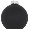 Christbaumkugeln in Schwarz - 8 Stück - Ø 7 cm