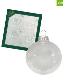 Christbaumkugeln in Transparent - 4 Stück