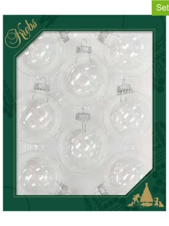 Christbaumkugeln in Transparent - 8 Stück - Ø 7 cm