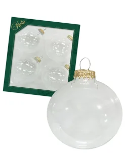 Christbaumkugeln in Transparent - 4 Stück