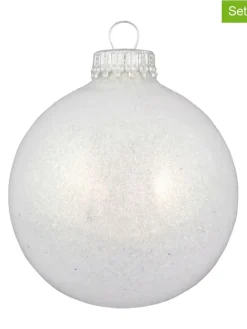 Christbaumkugeln in Weiß - 6 Stück - Ø 7 cm