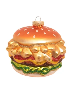 Christbaumornament "Pommes-Burger" in Gold - (H)10 cm