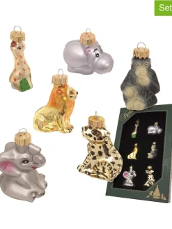 Christbaumornamente "Mini Zoo" in Bunt - 6 Stück