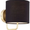 Clarie Wandleuchte in messing gebürstet/schwarz