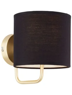 Clarie Wandleuchte in messing gebürstet/schwarz