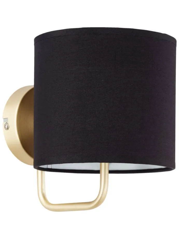 Clarie Wandleuchte in messing gebürstet/schwarz