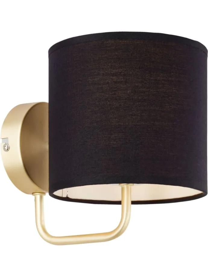 Clarie Wandleuchte in messing gebürstet/schwarz