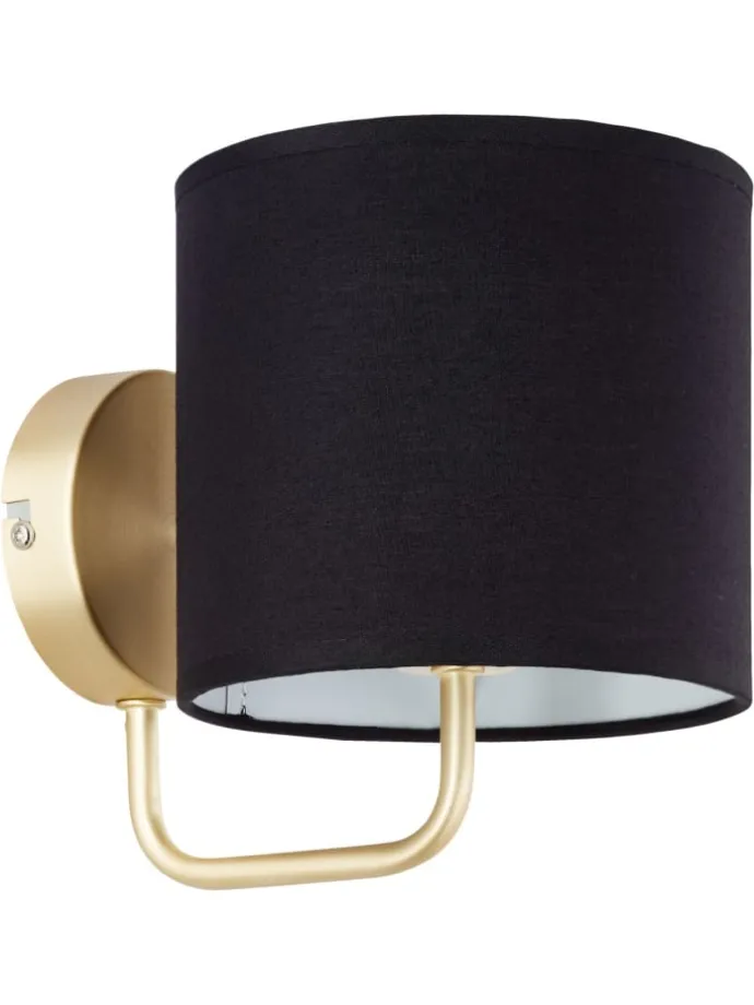 Clarie Wandleuchte in messing gebürstet/schwarz