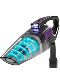 CLEANmaxx Akku-Handstaubsauger - kabel- & beutellos - mit EPA-Filter & LED-Licht