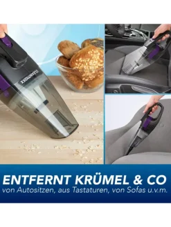 CLEANmaxx Akku-Handstaubsauger - kabel- & beutellos - mit EPA-Filter & LED-Licht