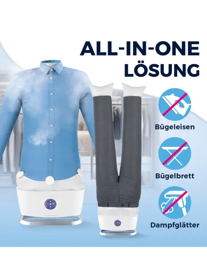 CLEANmaxx Bügler mit Dampffunktion - 2 Bügelprogramme - Weiß