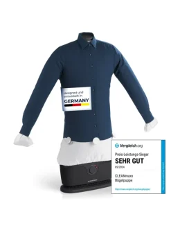 CLEANmaxx Bügler mit Timerfunktion für Hemden & Blusen - silber/schwarz