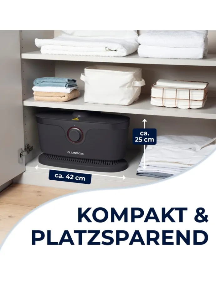 CLEANmaxx Bügler mit Timerfunktion für Hemden & Blusen - silber/schwarz