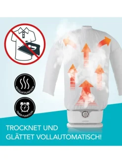 CLEANmaxx Hemden-Bügler mit Timerfunktion - silber/weiß