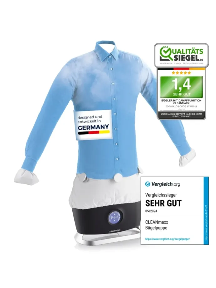 CLEANmaxx Hemdenbügler PRO STEAM - automatisch auffrischen, trocknen und bügel