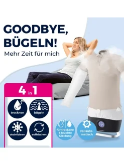 CLEANmaxx Hemdenbügler PRO STEAM - automatisch auffrischen, trocknen und bügel