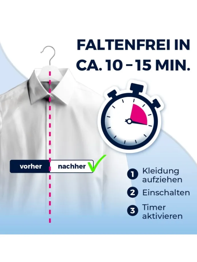 CLEANmaxx Hemdenbügler PRO STEAM - automatisch auffrischen, trocknen und bügel