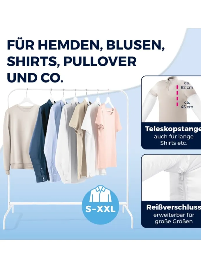 CLEANmaxx Hemdenbügler PRO STEAM - automatisch auffrischen, trocknen und bügel