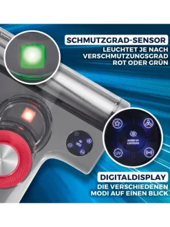 CLEANmaxx Milben-Handstaubsauger mit UV-C-Licht 450W grau/rot