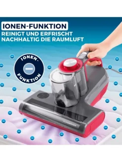 CLEANmaxx Milben-Handstaubsauger mit UV-C-Licht 450W grau/rot