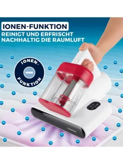 CLEANmaxx Milben-Handstaubsauger 400W weiß/rot