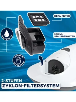 CLEANmaxx Milbensauger Vibration - entfernt 99,9 % aller Milben - mit UV-C-Licht