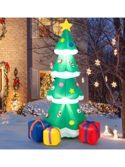 180cm aufblasbarer LED Weihnachtsbaum in Grün