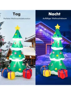 180cm aufblasbarer LED Weihnachtsbaum in Grün