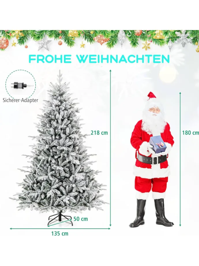 210cm Künstlicher Weihnachtsbaum in Grün