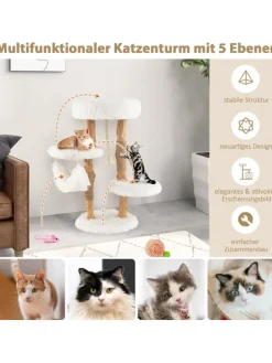 87cm Kratzbaum in Weiß