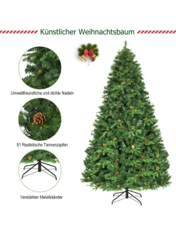 240cm LED Künstlicher Weihnachtsbaum in Grün