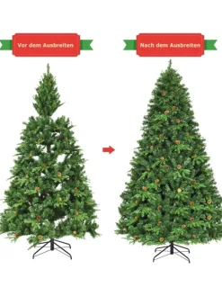 240cm LED Künstlicher Weihnachtsbaum in Grün