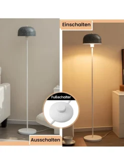 146cm Stehlampe in Grau