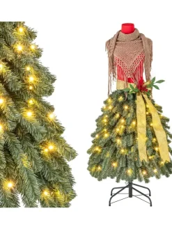 150cm Weihnachtsbaum in Schneiderpuppen-Optik in Bunt