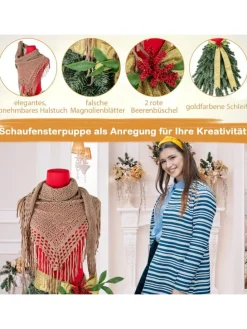 150cm Weihnachtsbaum in Schneiderpuppen-Optik in Bunt