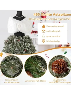 150cm Weihnachtsbaum in Schneiderpuppen-Optik in Grün