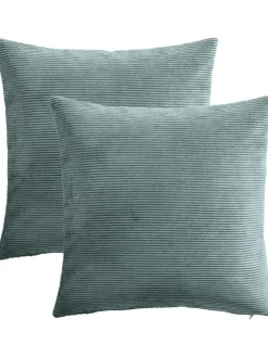 Cord Kissenhülle 2er-Pack Glasgow in jade