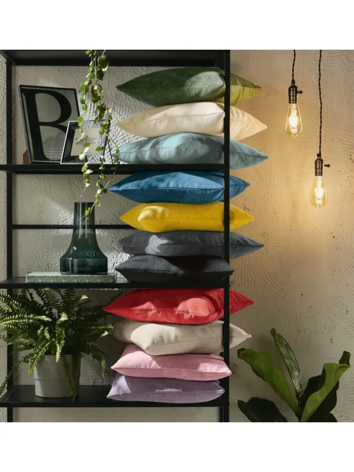 Cord Kissenhülle 2er-Pack Glasgow in jade