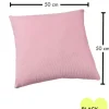 Cordkissen "Wanja" in Rosa - (L)50 x (B)50 cm
