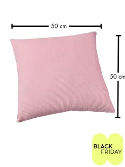 Cordkissen "Wanja" in Rosa - (L)50 x (B)50 cm