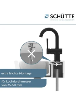 CORNWALL Waschtischarmatur, Schwarz matt