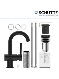 CORNWALL Waschtischarmatur, Schwarz matt