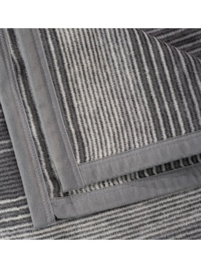 Cotton Home Wohndecke Lines in grau