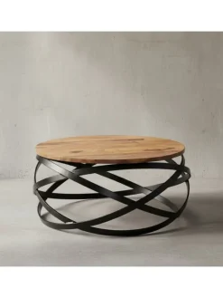 Couchtisch | Sheesham/Metall, 60x30x60cm, Industrial